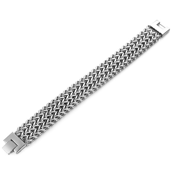 Stainless Steel 19MM Cuban Link Chain Bracelet - Picture 5 of 7